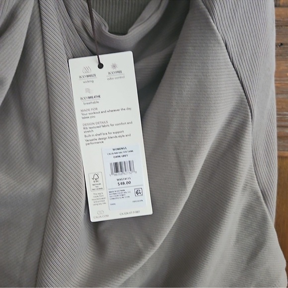 NWT CALIA Rib Halter Tank - Dark Grey - Picture 6 of 6